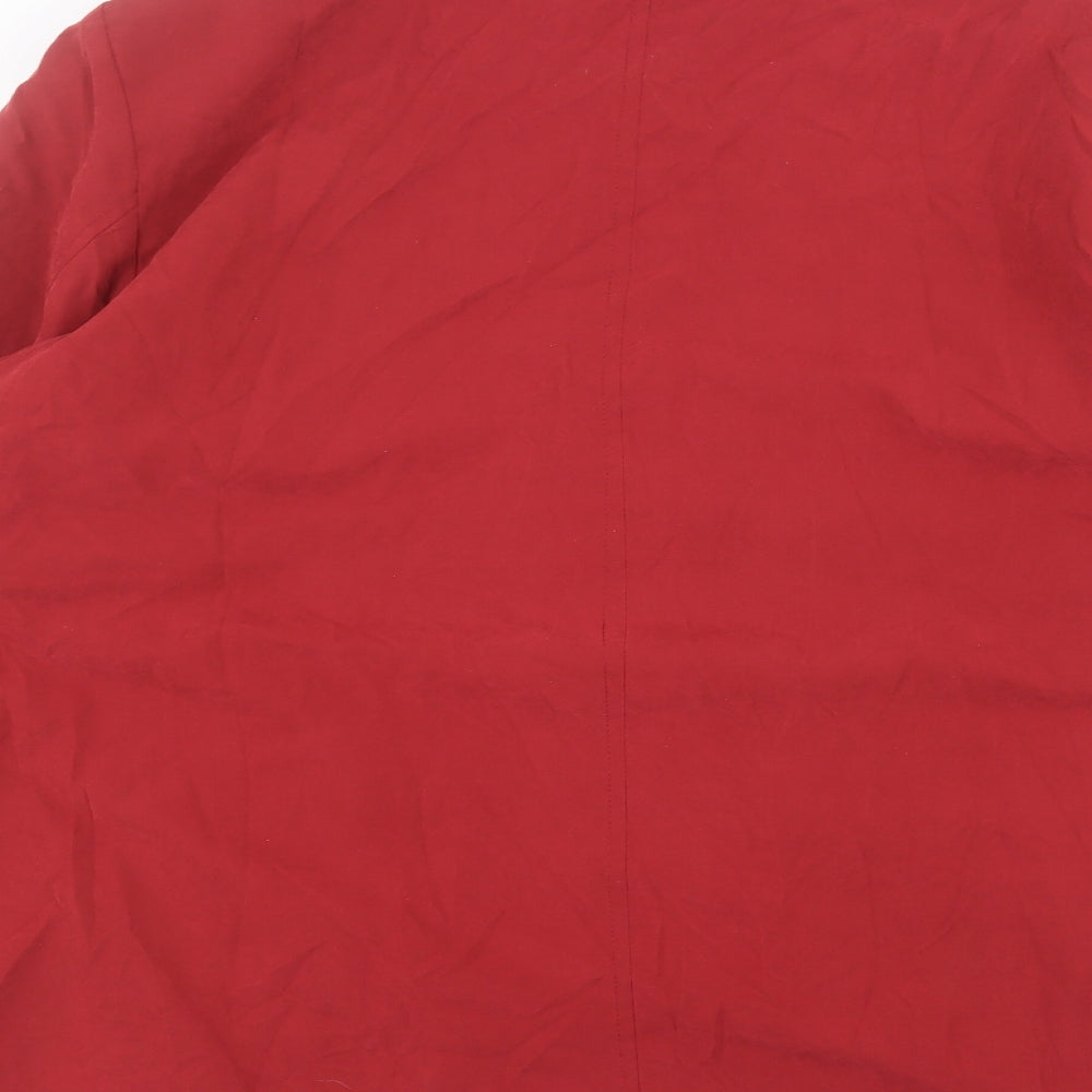 Brand and care label for Damart women’s red pea coat coat, size XL