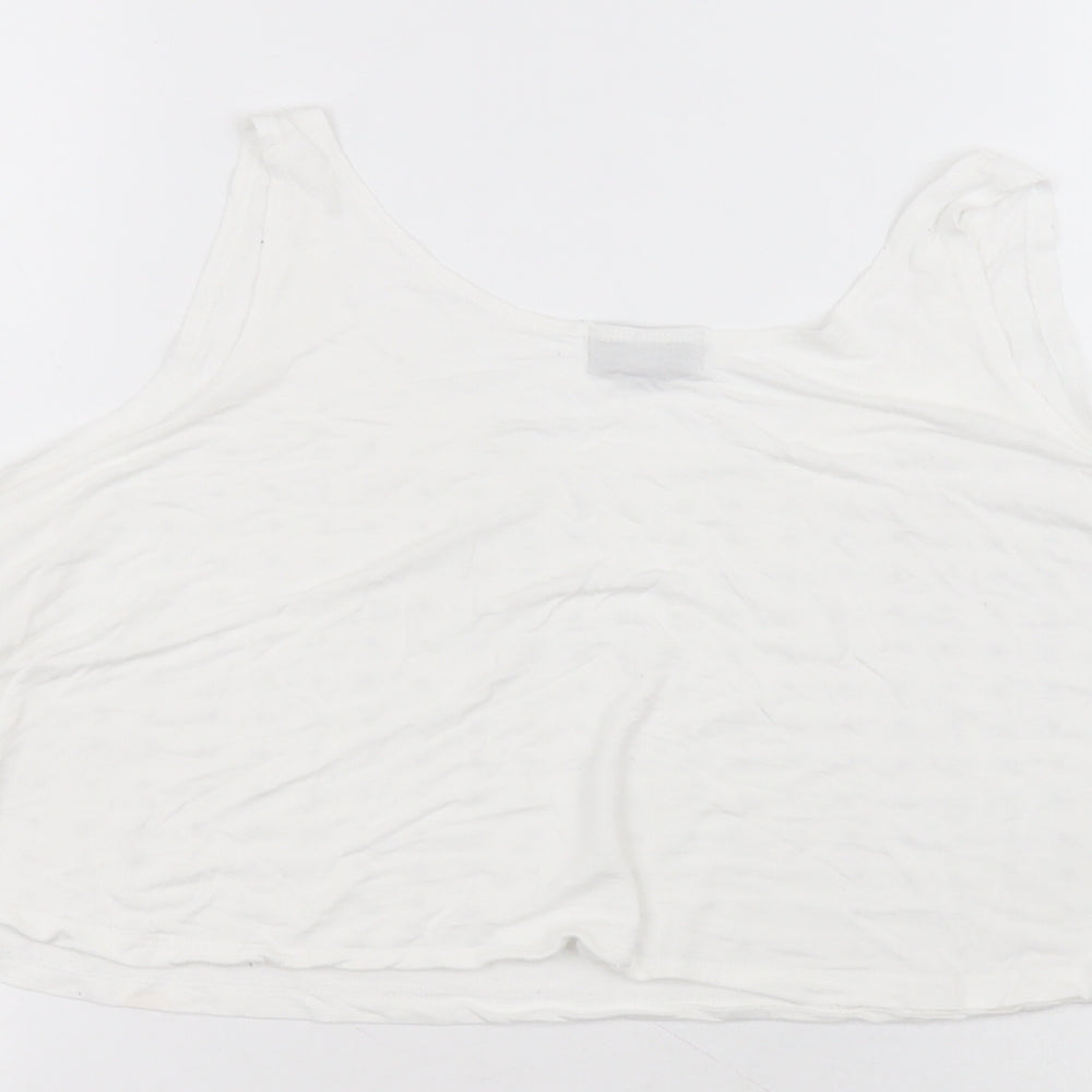 Womens UK Size S Topshop White Basic Blouse