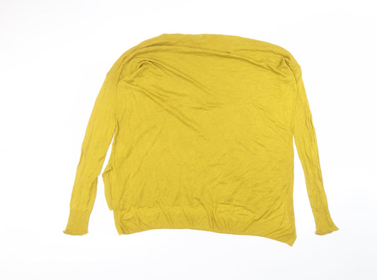 Womens UK Size S H&M Yellow Basic T-Shirt