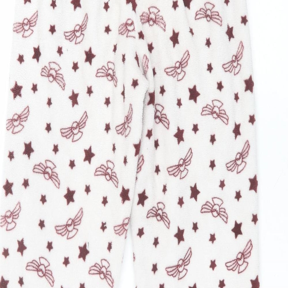 Primark Womens White Polyester Sweatpants Trousers Size S L27 in Regular