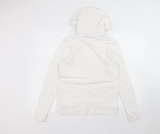ESMARA Womens White Polyester Pullover Hoodie Size S