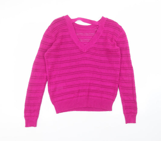 Womens UK Size 10 Warehouse Purple Pullover Jumper