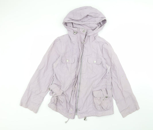 New Look Womens Purple Parka Coat Size 12