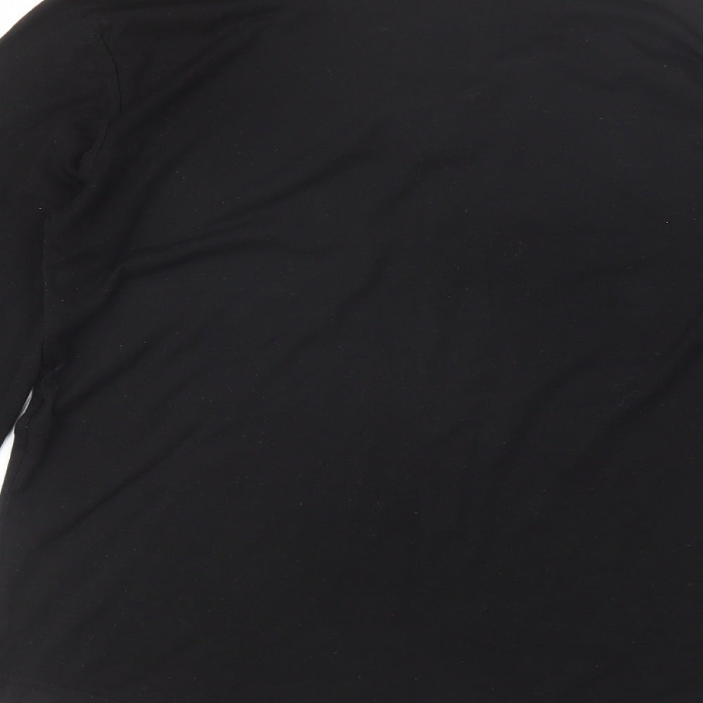 Womens UK Size XL Preworn Black Basic Blouse