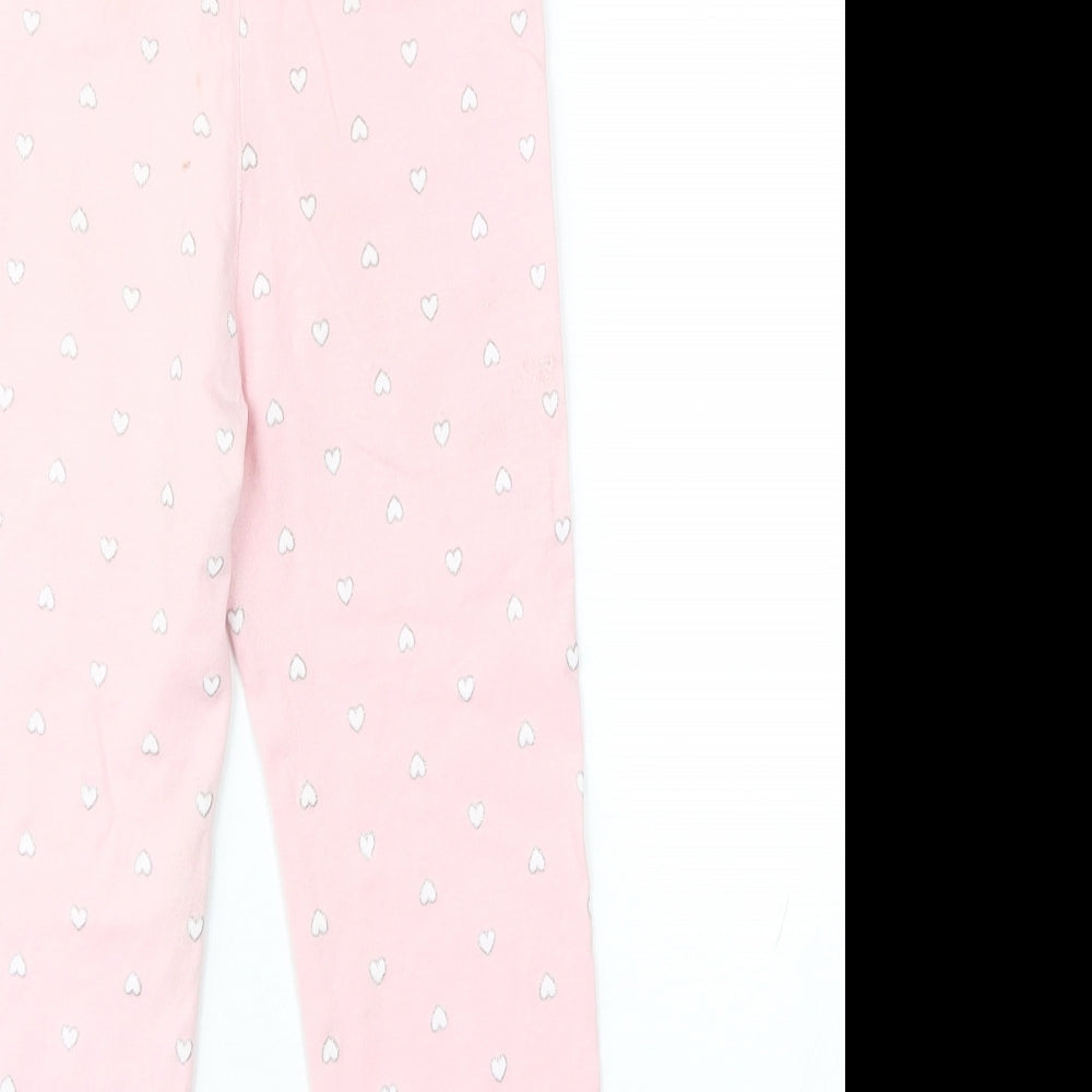 H&M Girls Pink Polka Dot Cotton Jogger Trousers Size 10 Years Regular