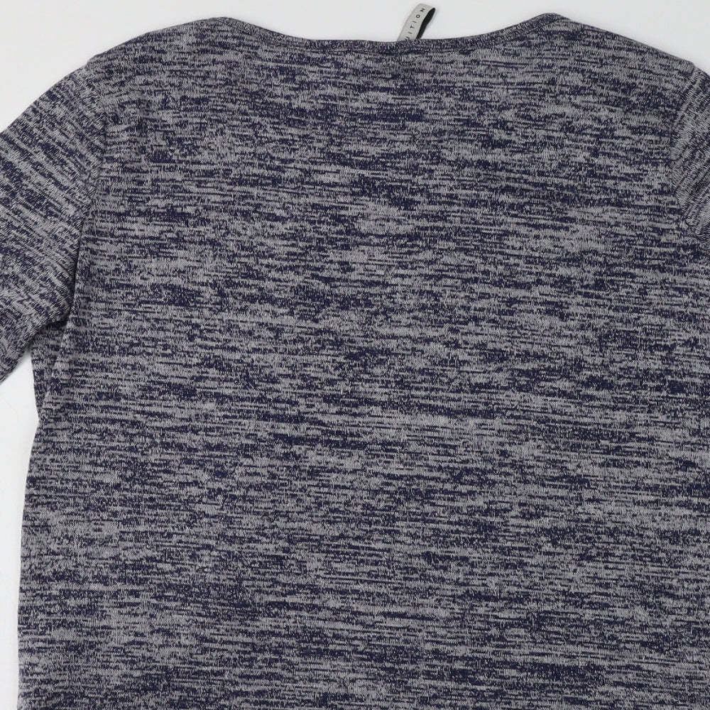 Intuition Womens Blue Round Neck Viscose Pullover Jumper Size 12