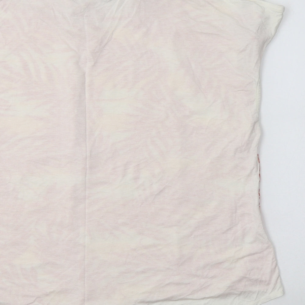 F&F Womens Orange Floral Viscose Basic Blouse Size 16 Round Neck