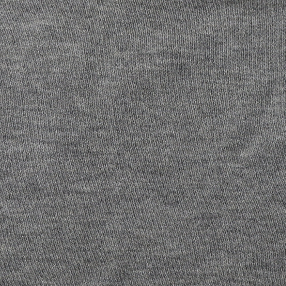 Primark Womens Grey V-Neck Floral Acrylic Pullover Jumper Size XS