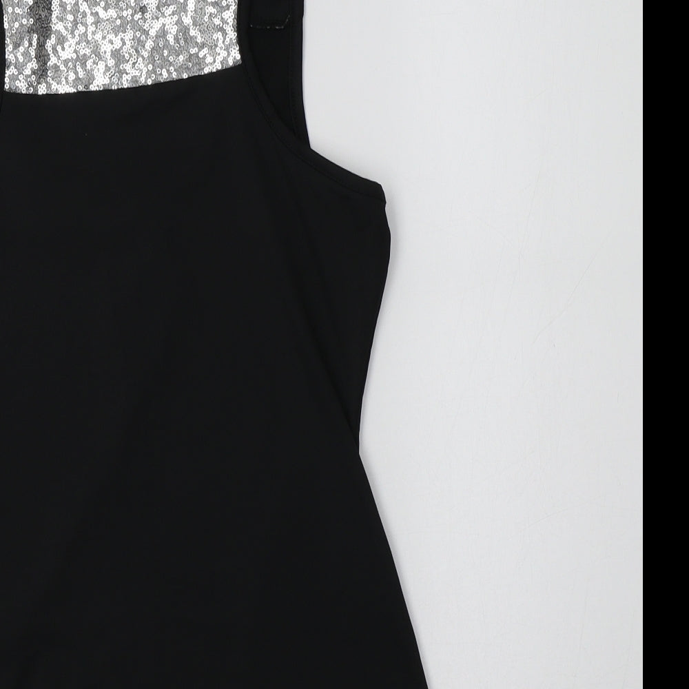 Womens UK Size S Yidarton Black Basic Tank