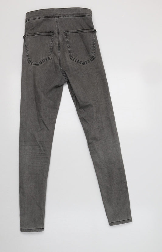 Topshop Womens Grey Cotton Jegging Jeans Size 6 L30 in Regular