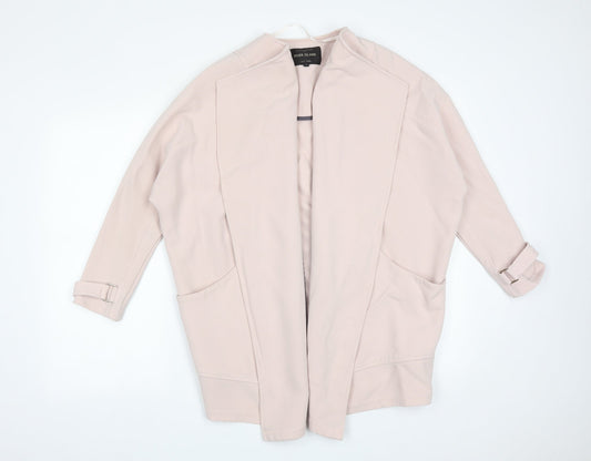 Additional front view of River Island women’s pink polyester jacket blazer, size UK 10
