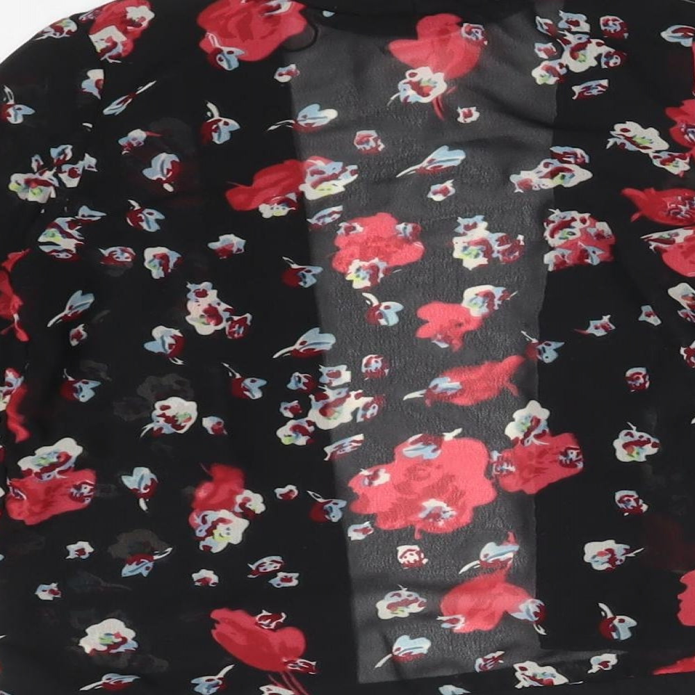 E-VIE ANGEL Girls Black Floral Polyester Cardigan Jumper Size 2 Years