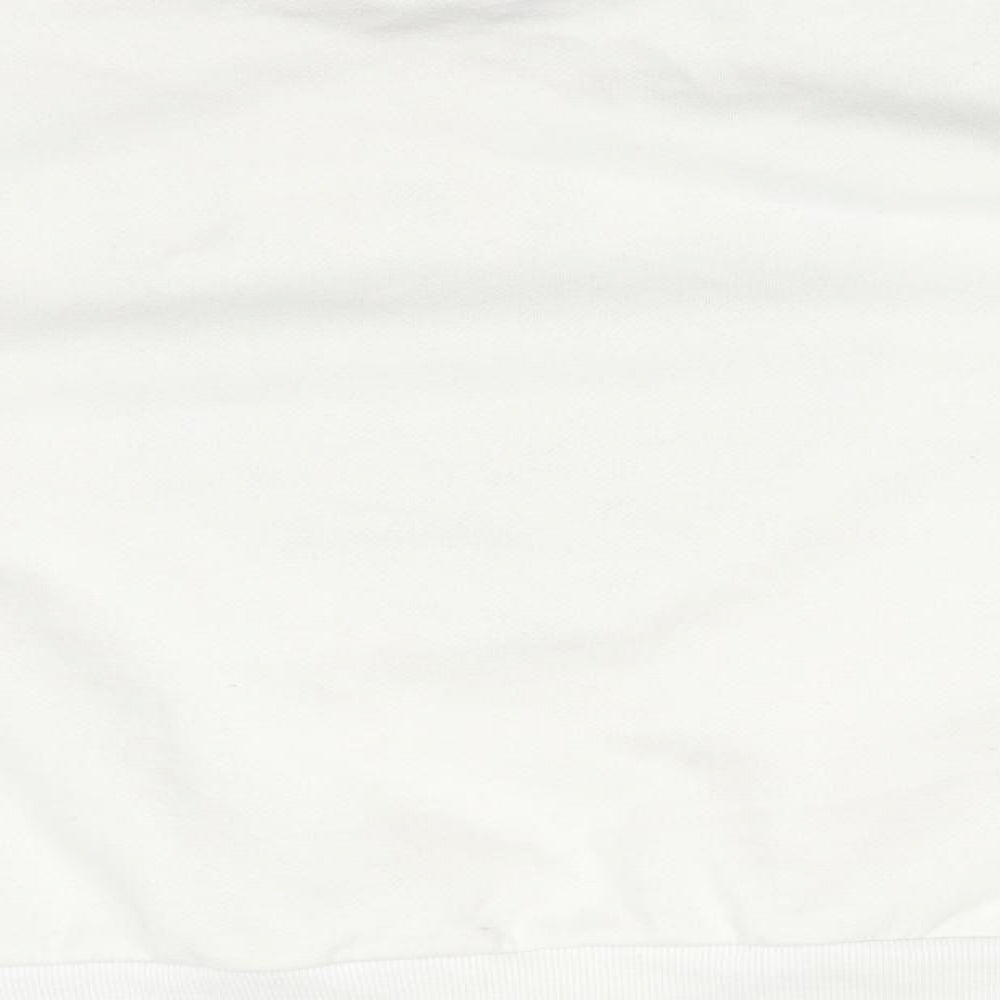 Primark Womens White Cotton Pullover Sweatshirt Size 8 - WILD AT LOVE