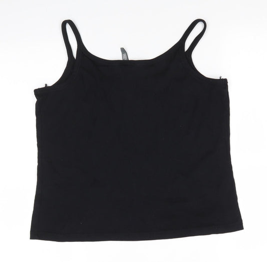 Originals Womens Black Cotton Camisole T-Shirt Size 20 Round Neck