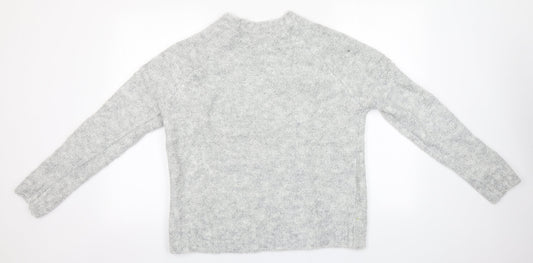Primark Womens Grey Round Neck Acrylic Pullover Jumper Size 14