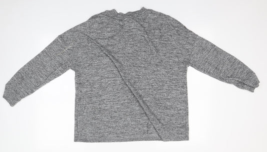 Capsule Womens Grey Round Neck Polyester Pullover Jumper Size 16