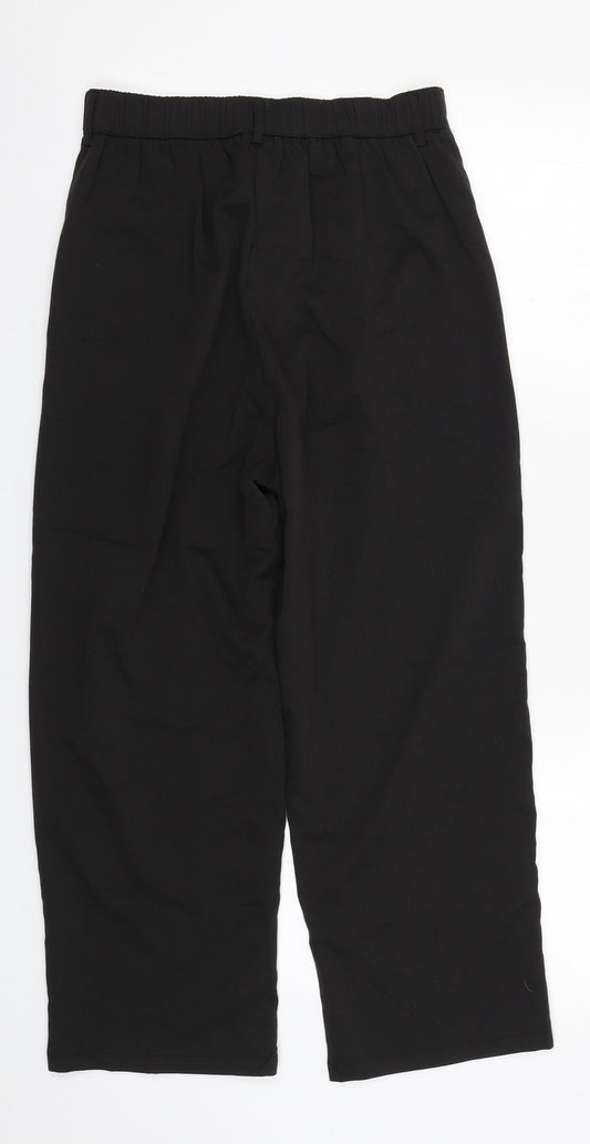 Womens UK Size 10 Preworn Regular Fit Black Trousers