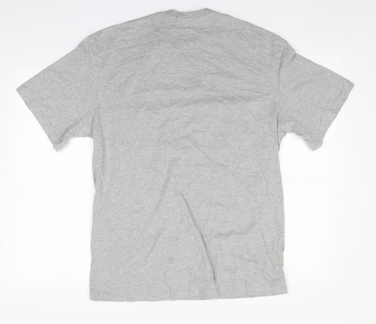 Preworn Mens Grey T-Shirt Round Neck