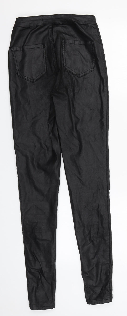Womens UK Size 8 Missguided Regular Fit Black Trousers