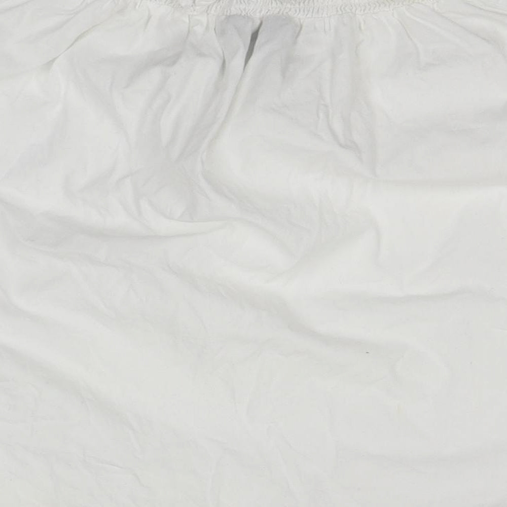Womens UK Size 8 New Look White Basic T-Shirt