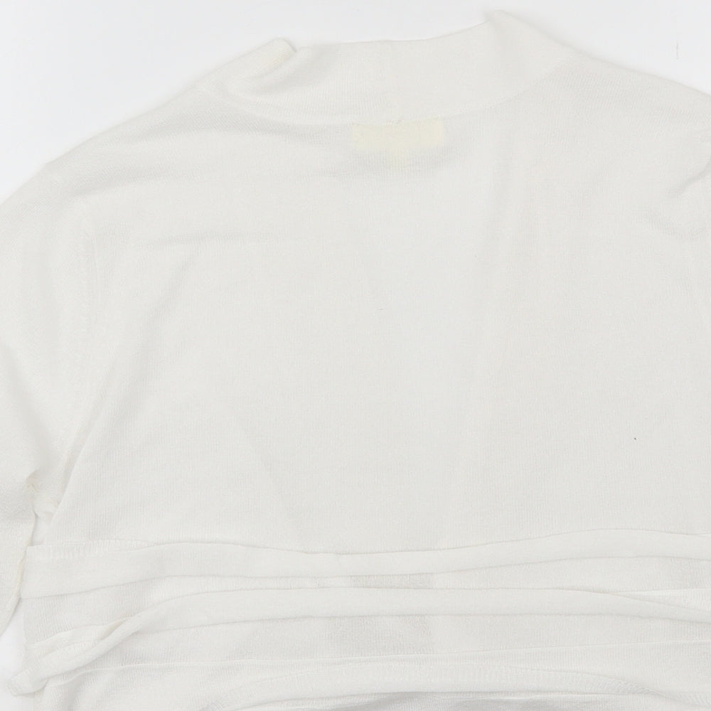 Womens UK Size L Linea White Shrug Jumper