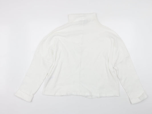 Primark Womens White High Neck Polyester Pullover Jumper Size XL