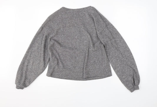 Womens UK Size S New Look Grey Pullover Jumper