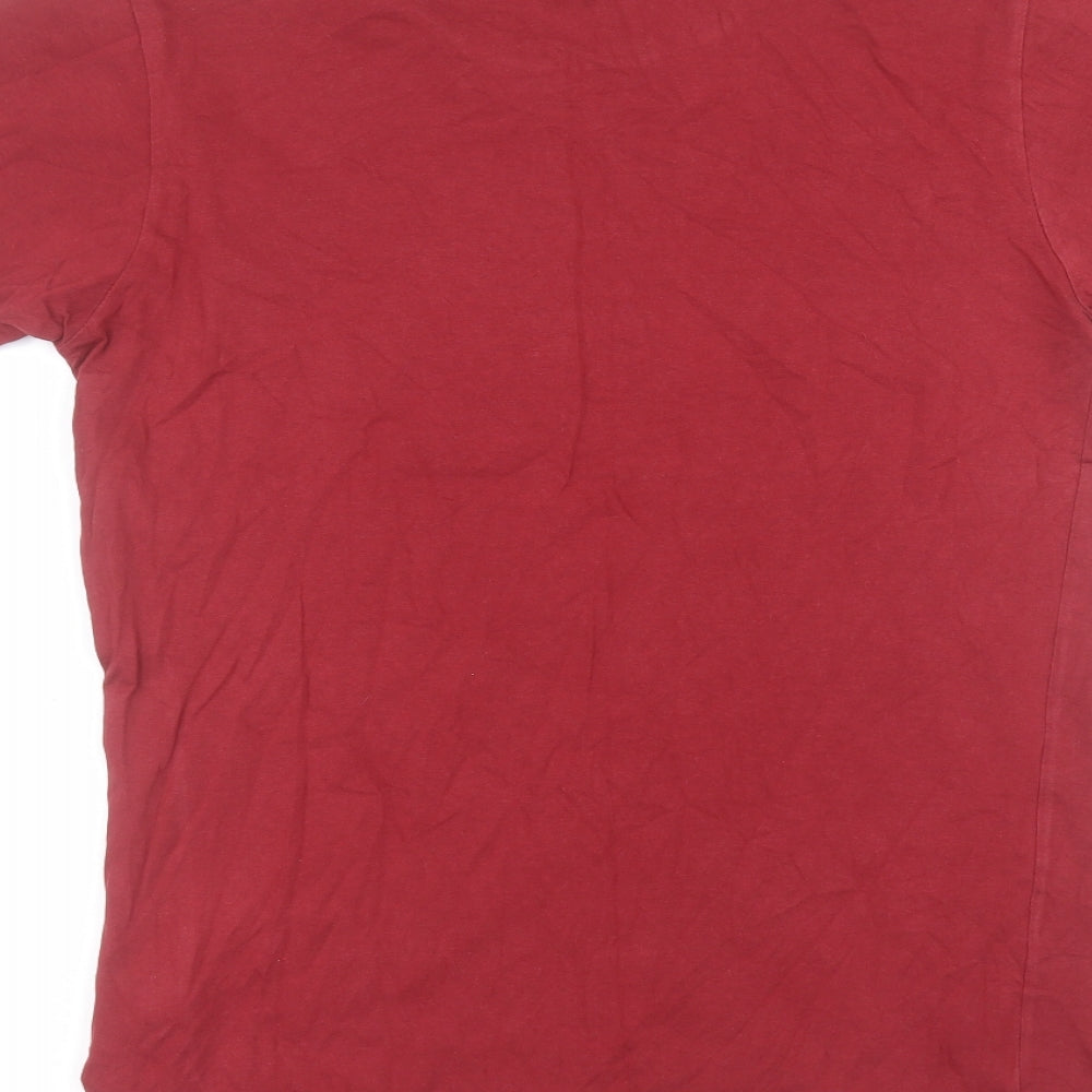 Mens UK Size S Cedar Wood State Red T-Shirt