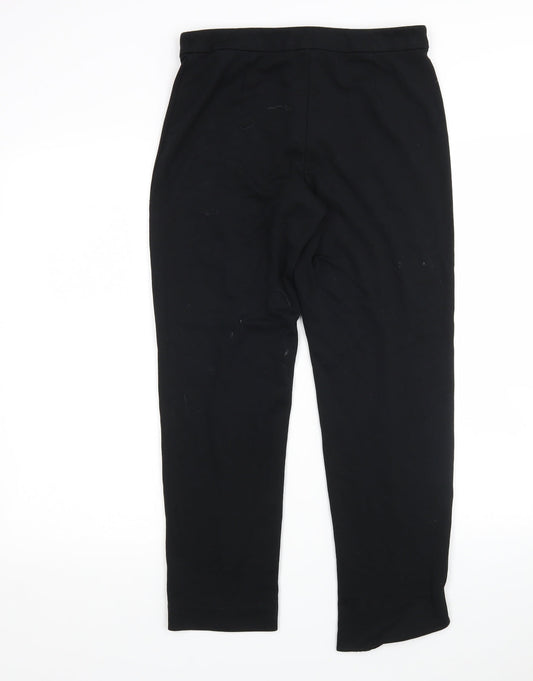 Womens UK Size 8 M&S Regular Fit Black Trousers