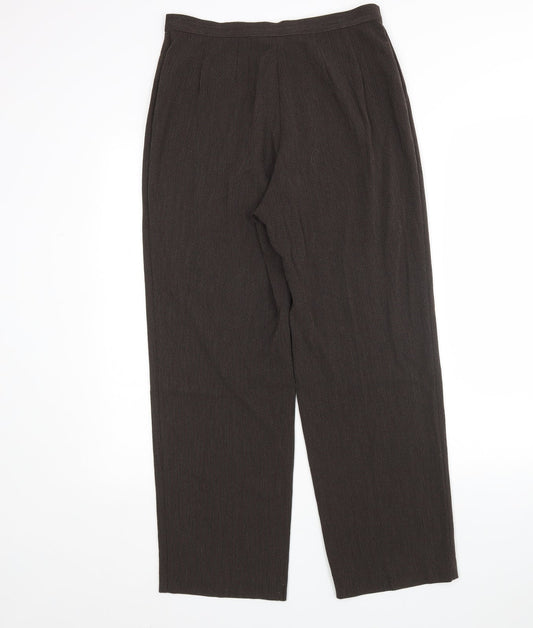 Womens UK Size 12 M&S Regular Fit Brown Trousers