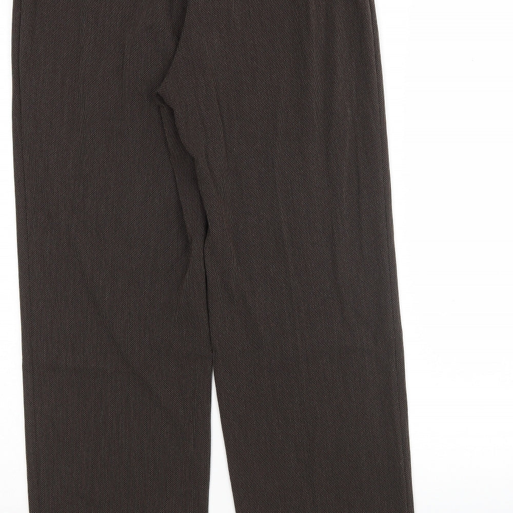 Womens UK Size 12 M&S Regular Fit Brown Trousers