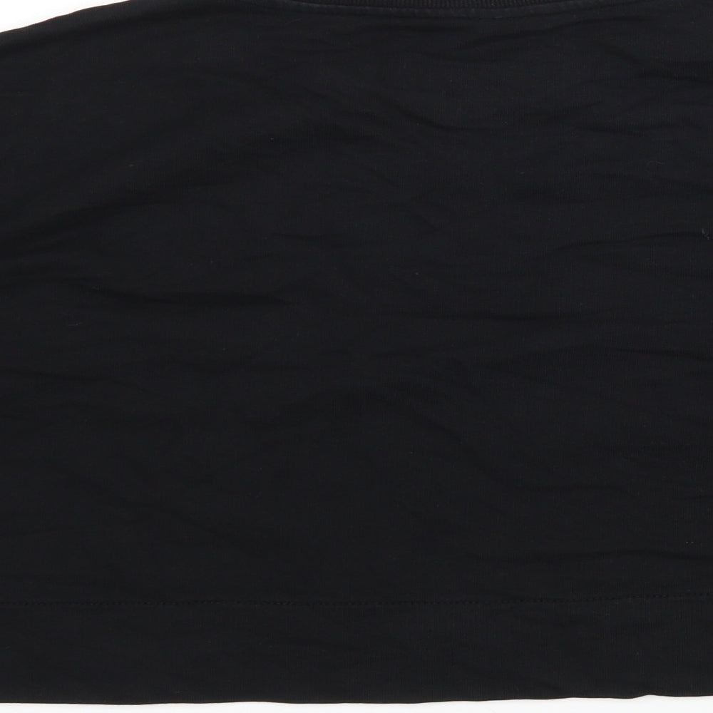 H&M Womens Black Cotton Pullover Sweatshirt Size XS