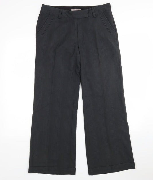 Womens UK Size 10 Avenue Regular Fit Grey Trousers