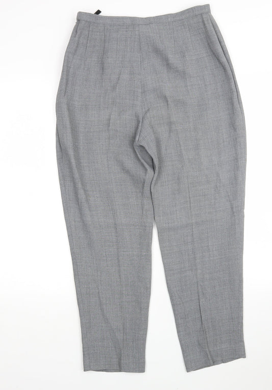 Womens UK Size 12 Principles Regular Fit Grey Trousers