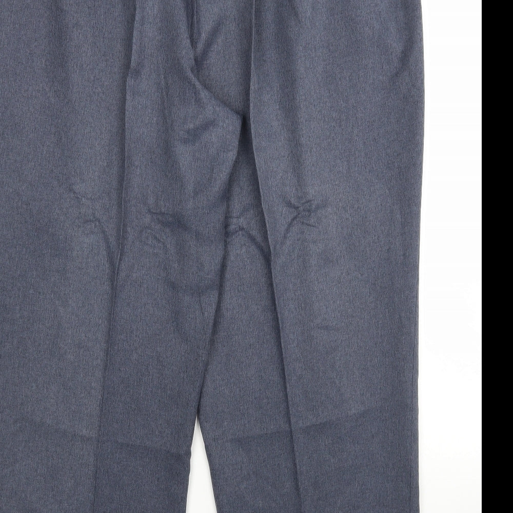 BM Womens Grey Polyester Trousers Size 22 L28 in Regular