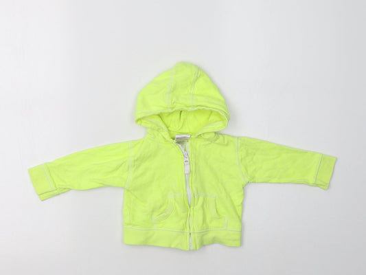 Baby Baby Green Cotton Full Zip Jumper Size 6-9 Months