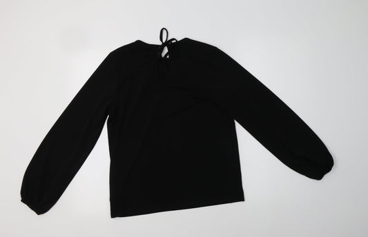 Womens UK Size XS H&M Black Basic Blouse