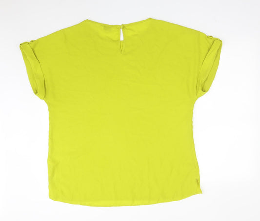 Womens UK Size 16 Dorothy Perkins Green Basic T-Shirt