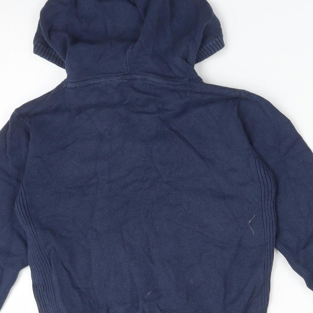 George Boys Blue Cotton Pullover Hoodie Size 4-5 Years