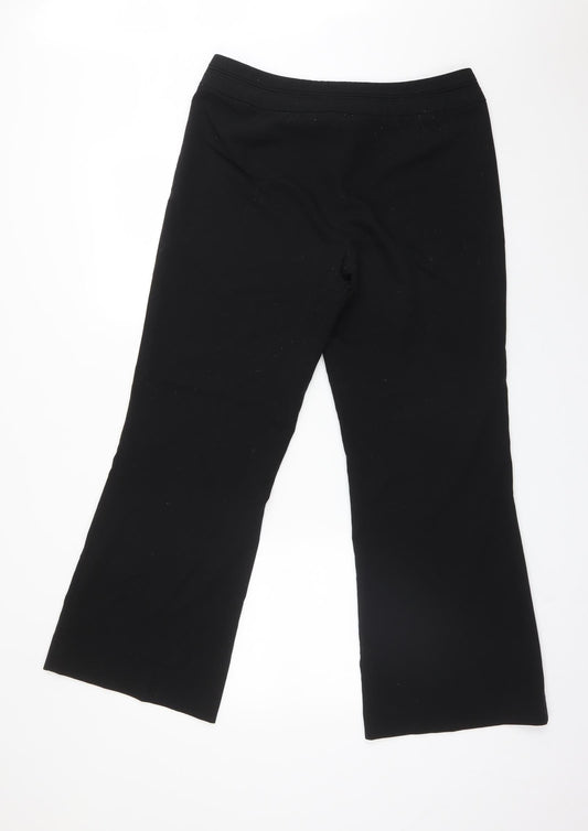 Womens UK Size 12 Debenhams Regular Fit Dress Pants Black Trousers