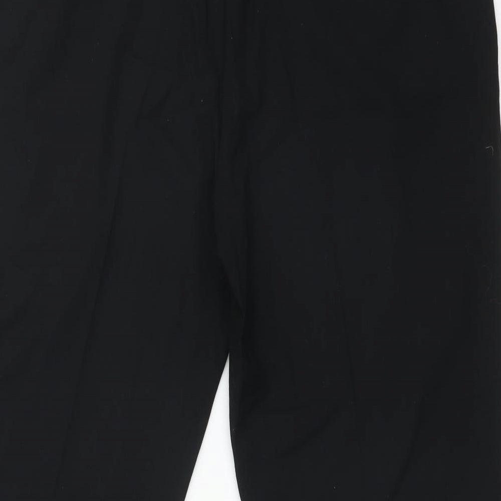 Womens UK Size 14 ST MICHAEL Regular Fit Black Trousers