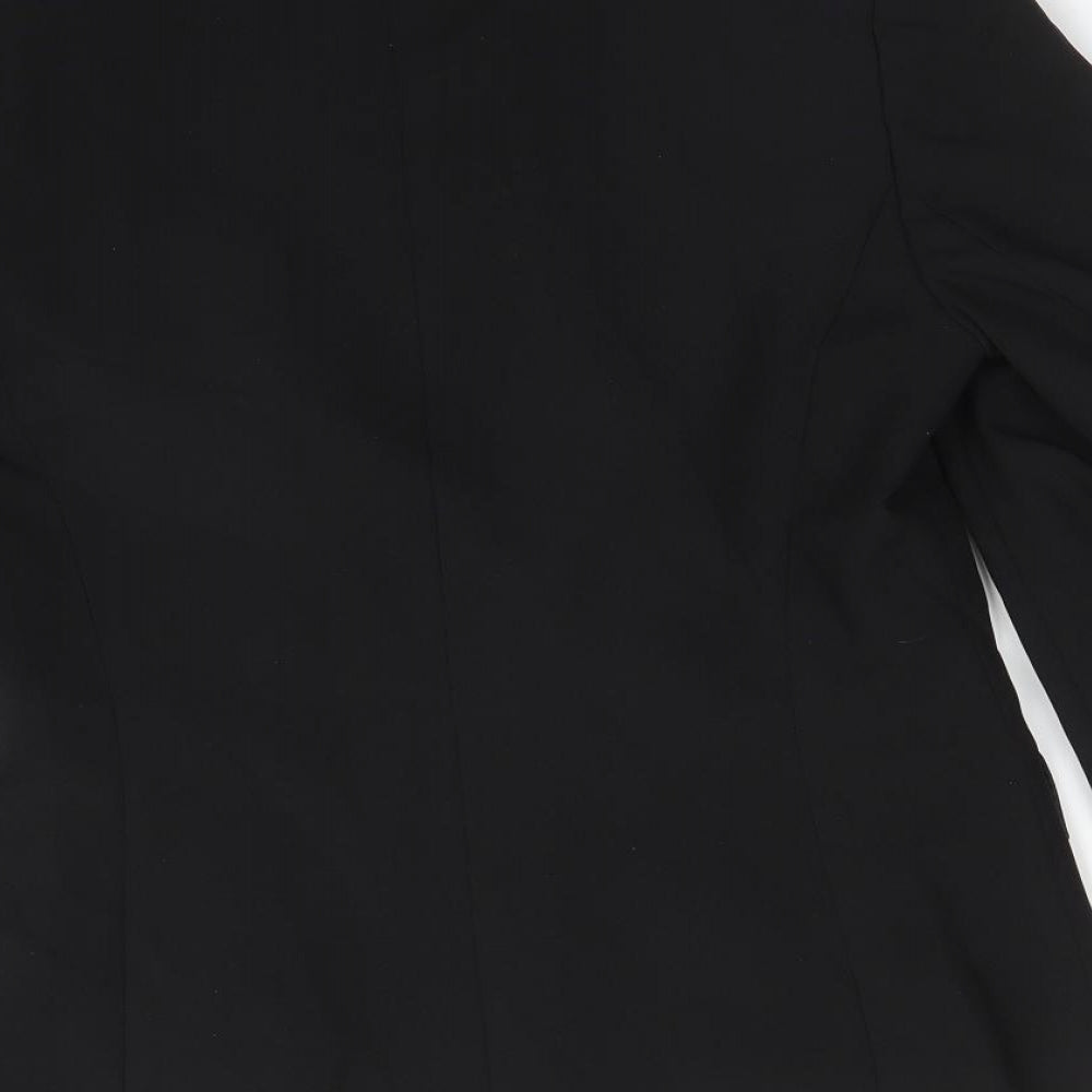 BHS Womens Black Polyester Jacket Suit Jacket Size 10