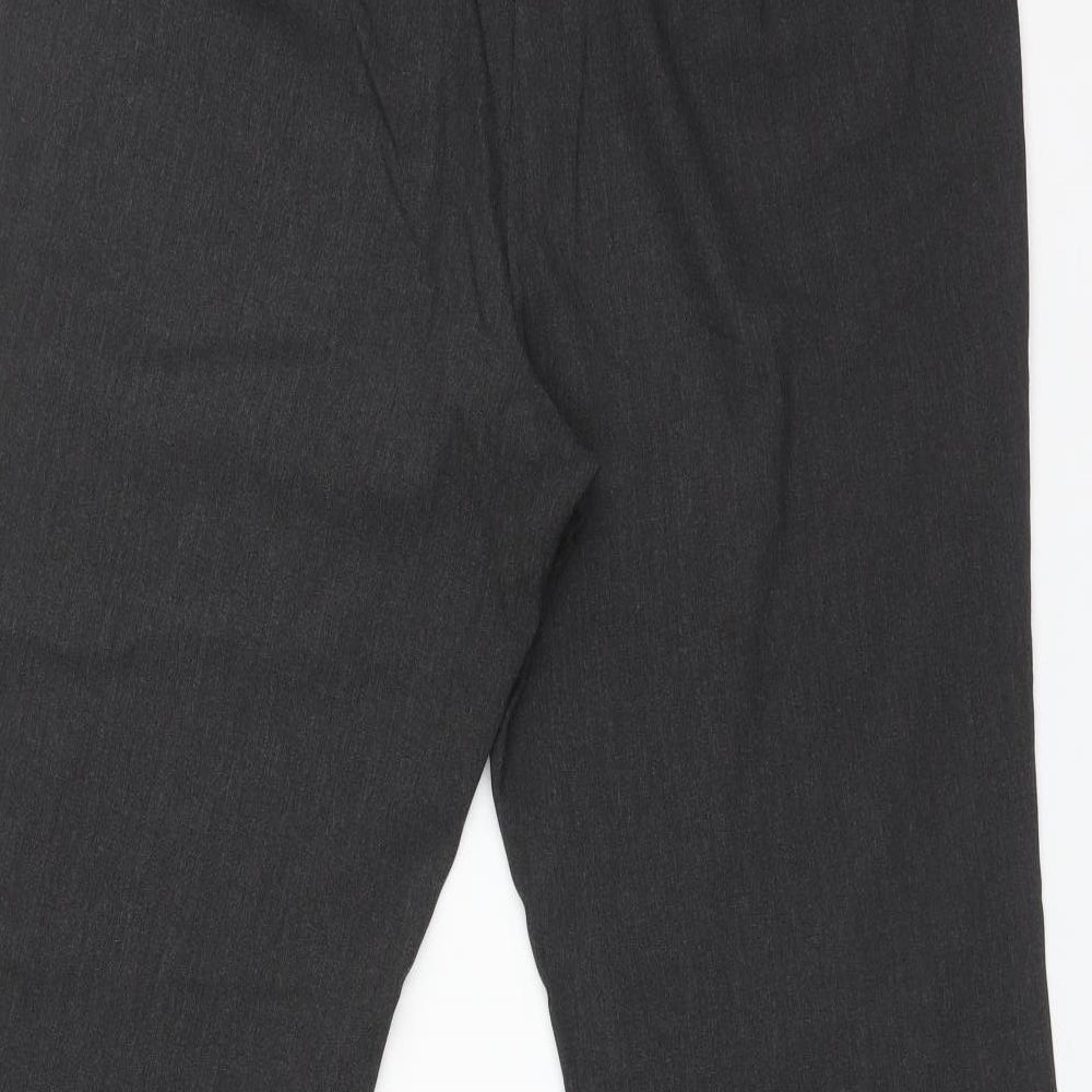 Womens UK Size 14 M&S Regular Fit Dress Pants Grey Trousers
