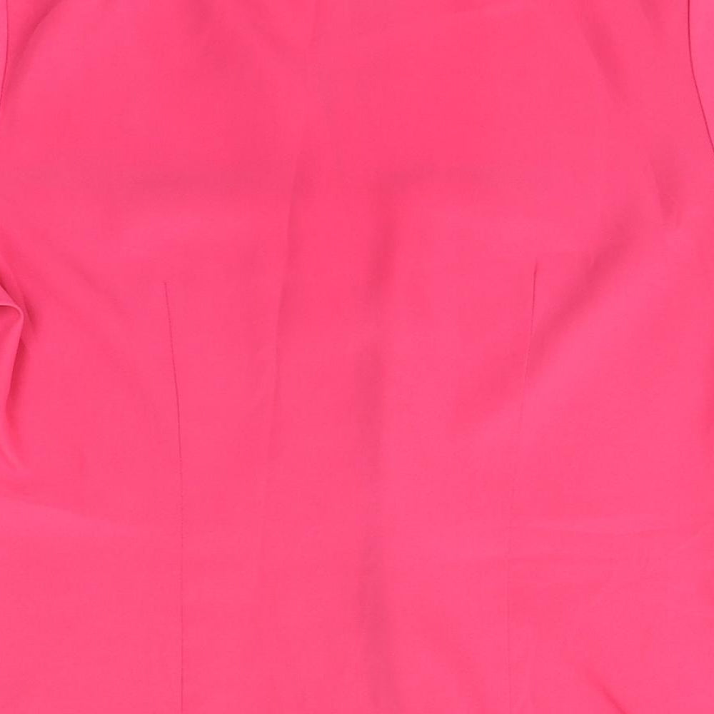Womens UK Size 12 Profile Pink Basic Button-Up