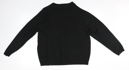 Arista Womens Brown Round Neck Acrylic Pullover Jumper Size 18