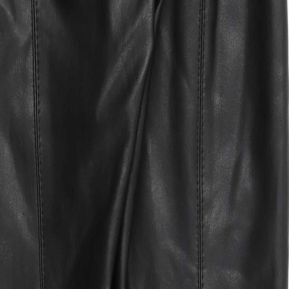 Womens UK Size 8 Miss Selfridge Regular Fit Black Trousers