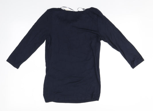 Womens UK Size 10 Monsoon Blue Basic T-Shirt