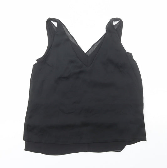Womens UK Size 8 H&M Black Basic Blouse