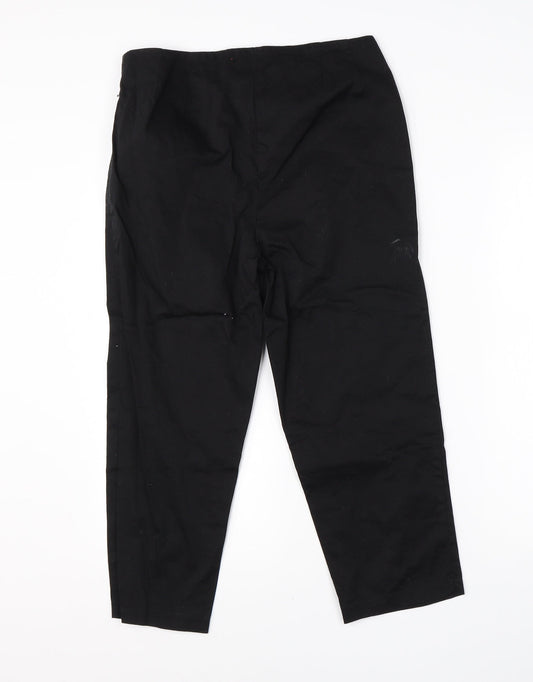 Womens UK Size 10 M&S Regular Fit Dress Pants Black Trousers