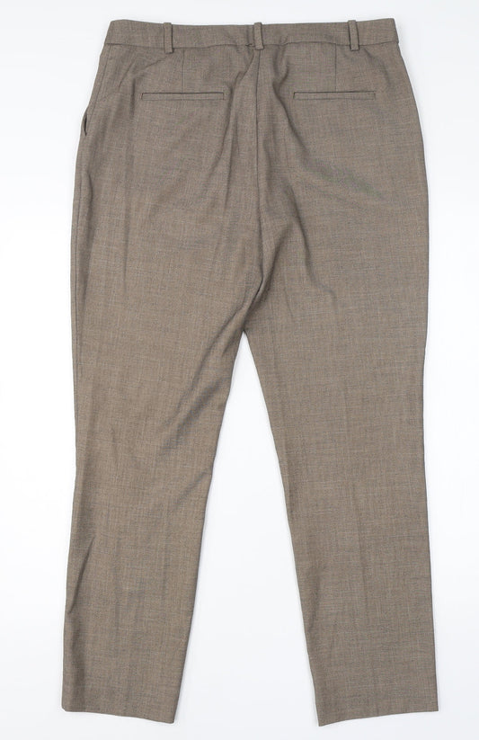 NEXT Womens Brown Polyester Dress Pants Trousers Size 12 L26 in Regular